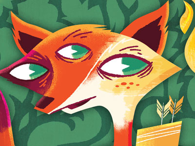 The Archer archer character fox orange spirit animal