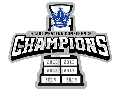 London Nationals Western Conference Champions gojhl hockey london nationals