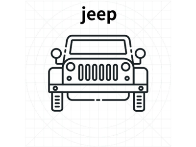 Jeep Icon app design flat icon illustration logo ui