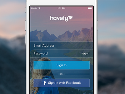 Travefy iPhone Login ios iphone login signup