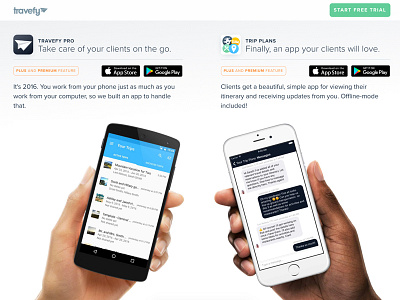 Mobile Apps Section on Landing Page