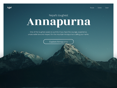 Annapurna landing page