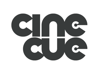 cinecue, option 1 logo rounded symmetry wordmark