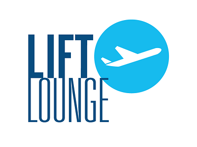 Lift Lounge logo airplane lift logo