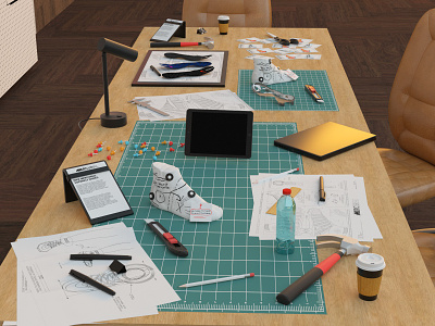 Nike Lab animation apple architecture c4d cinema 4d design interiordesign ipad mercurial motion design nike notebook octane room shoes