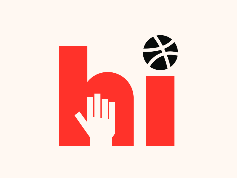 Hi 2d after affects animation art dribbble flat gif graphic design hello hello dribble illustration motion design typography vector