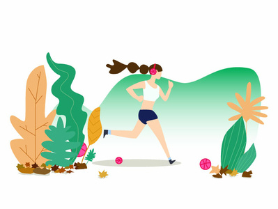 runingdribbble illustration