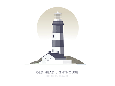 Old Head Lighthouse, Co. Cork, Ireland design donegal house illustration light lighthouse