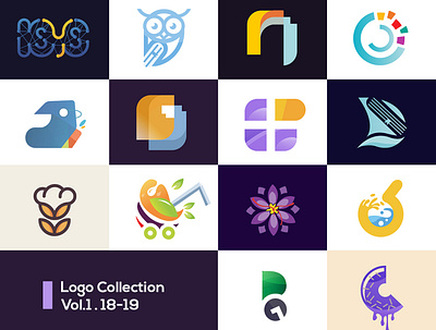 Logo Collection Vol. 1 branding design designer icon identity illustration logo logodesign ui vector