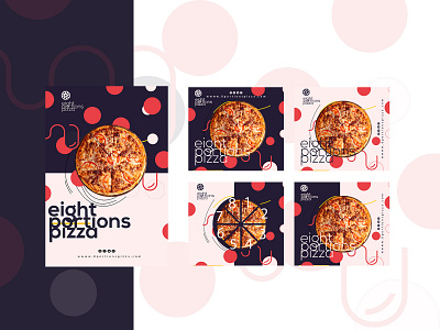 eight portions pizza 8 branding design designer icon identity illustration logo logodesign mark pizza portions poster ui vector