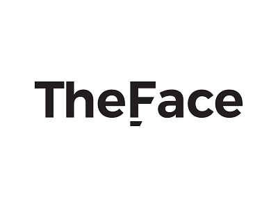 The Face black face face detection logo minimal