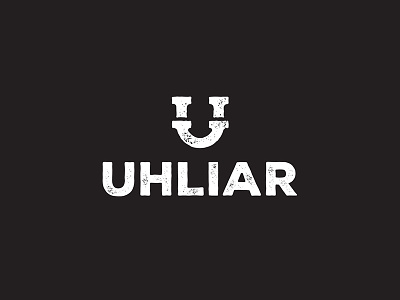 Uhliar black gas heating letter logo montage pipe repair u water