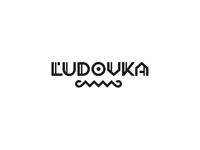 Ludovka band black folklore garniture initials logo music ornament slovak typography