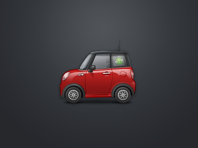 Car car mini cooper red