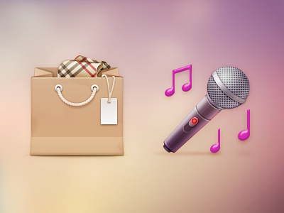 Shopping & Singing burberry karaoke microphone paper bag shopping