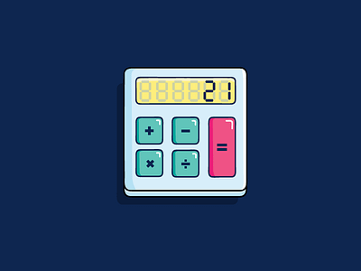 Calculator blue calculator dailyui dailyui 004 design green icon illustration illustrator logo minimal red ui vector yellow