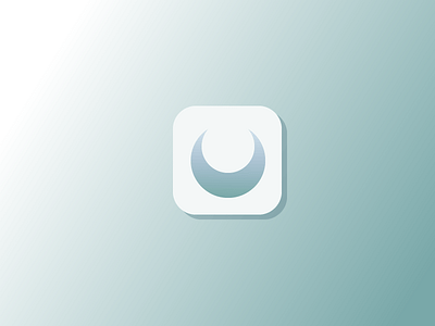 Moon App app concept dailyui dailyui 005 design green icon illustration illustrator logo minimal smooth ui vector white