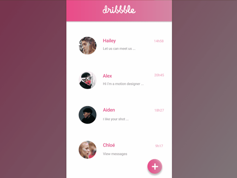 Dribbble - Direct Messaging