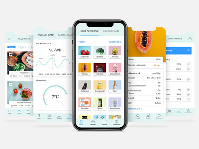 Smart Kitchen App app dashboad design healthy home smarthome statistics ui ux