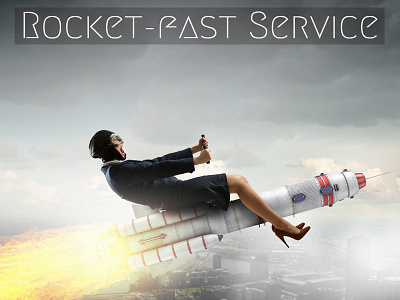 Rocket-fast branding design digital flyer instagram social media