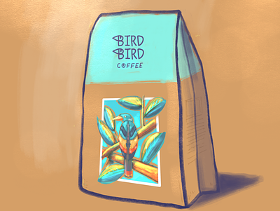Bird bird coffee autodesk branding design illustration lifetakestime logo rendering sketch