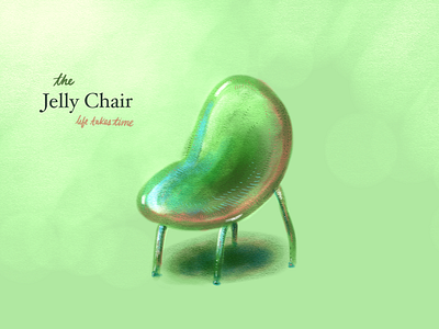 The Jelly Chair art autodesk chair colorful colors design furniture illustration jelly lifetakestime sketchbook