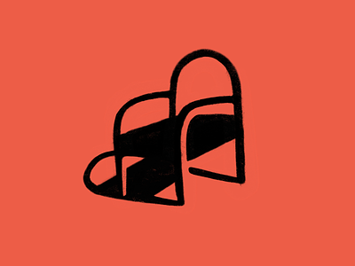Chair icon art black branding chair design furniture icon illustration layout lifetakestime red