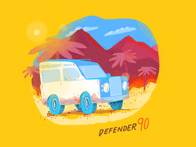 Hot ride art car colors defender design illustration lifetakestime radical sketch tropics truck