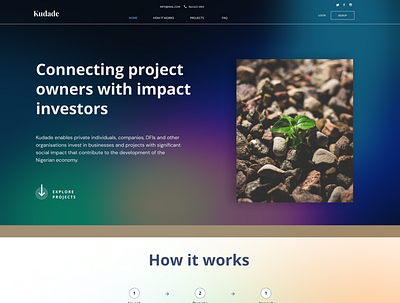 Website Rebranding & Re-design - The Kudade Investment Project branding design figma ui ux web development website design