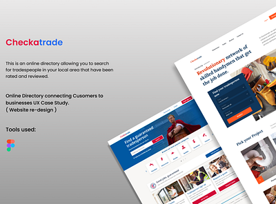 website re-design for checkatrade.com branding design figma ui ux website design