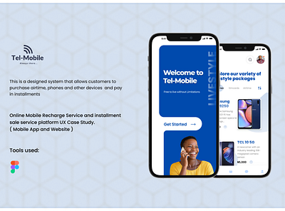 Web & Mobile App UI Design for Tel-mobile branding design figma ui ux web development website design
