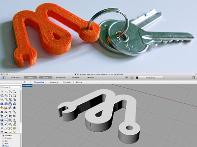 FabLab Roma Makers 3D print key ring