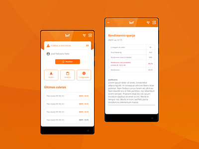 BRF Operator app app design ui ux