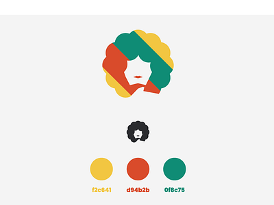 Funky Lady afro awesome brand identity branding clean design feminine flat flat design graphic design icon logo logo design minimalism minimalist retro simple vector woman