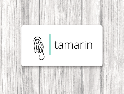 Logo monkey. Tamarin branding design icon illustrator logo minimal vector