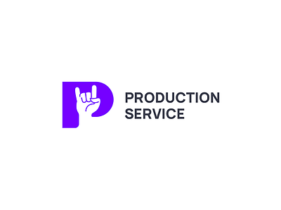 Production Service brand design flat logo vector