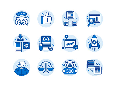 Blue icons icon illustration