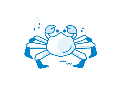 Crab icon illustration