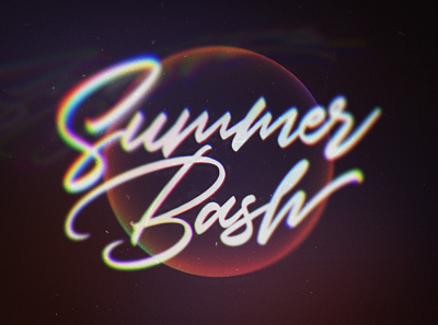 Summer Bash 2020 chromatic aberration design event promotion graphic design logo