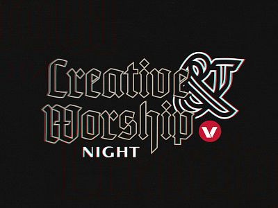 Creative / Worship Night blackletter creative dogma glitch victory church worship