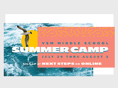 Summertime Campin' 90s beach camp ocean seagull students summer youth