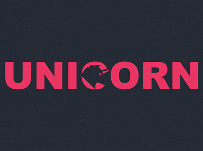 'Unicorn' Typography Logo branding design illustration logo minimal typography