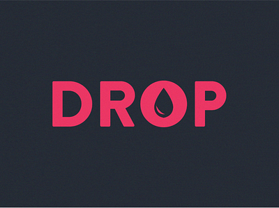 'DROP' Typography Logo branding design illustration illustrator logo minimal typography