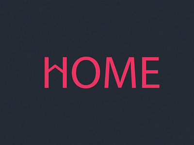 'HOME' Typography Logo