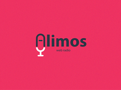 'Alimos Web Radio' branding design illustration illustrator logo minimal vector web