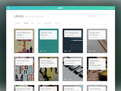 Gibbon.co launched today clean library magazine teal website