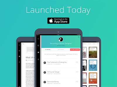 Launched Today: The Gibbon iPad App app ipad reading teal