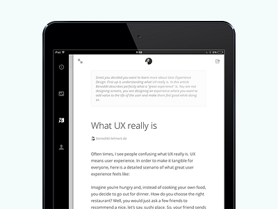 Clean Reading View app article clean ipad reading