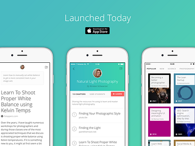 Launched Today: Gibbon iPhone App app clean iphone launch teal