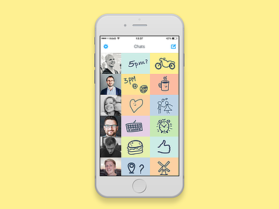 Frezko: Hand-Drawn Messaging app chat colors hand drawn ios app iphone messaging